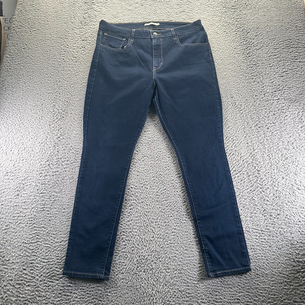 Levi's‎ 721 Jeans Womens 33x28 Blue Cotton Denim Skinny Curvy High Rise Stretch